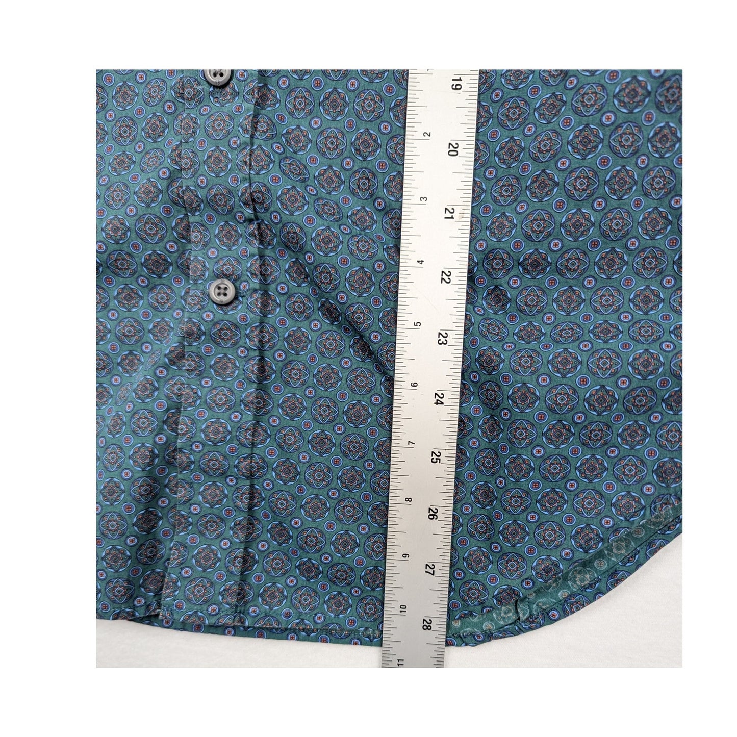 Banana Republic Green Patterned Tailored Slim Fit Shirt Size Small