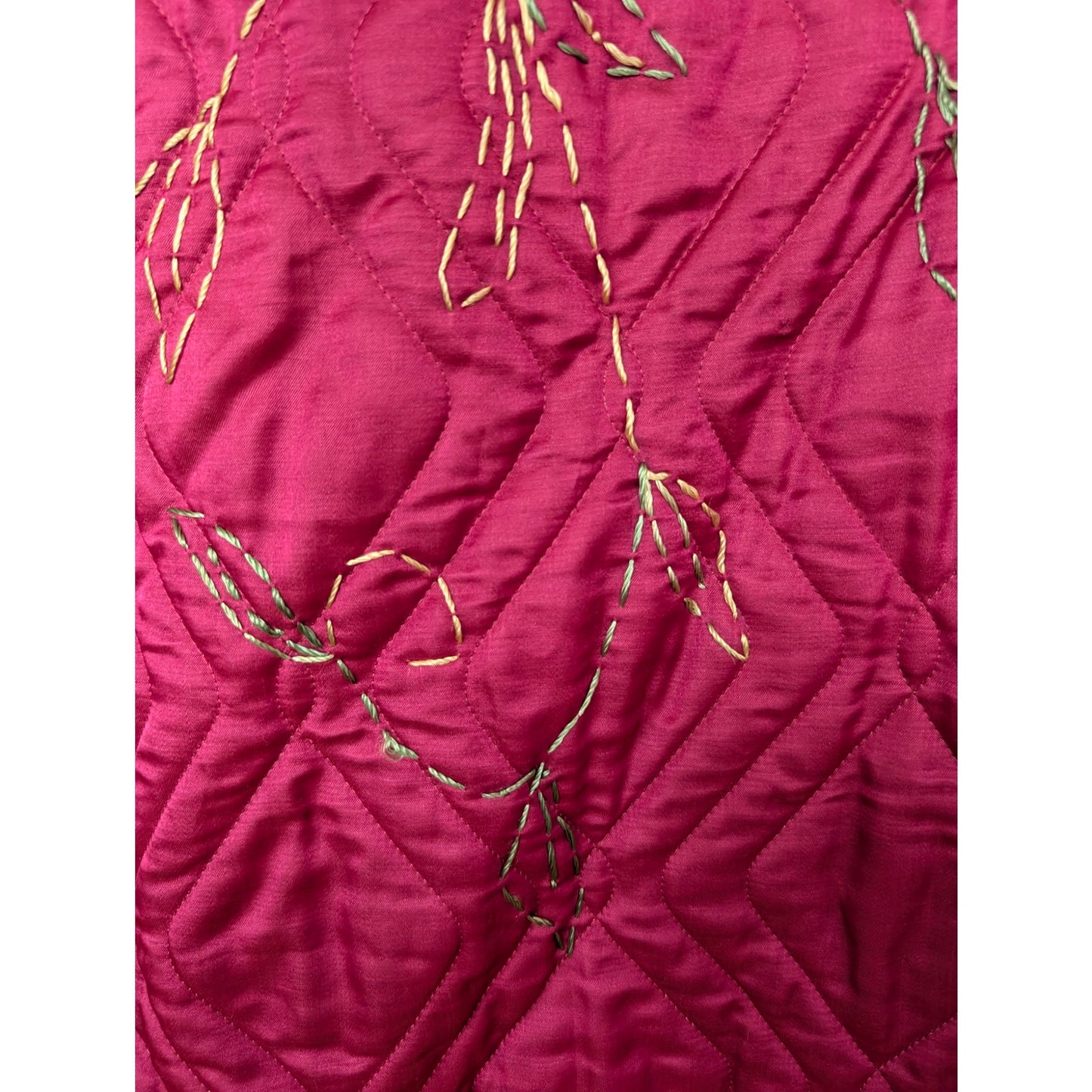 Vintage Kimono Style Quilted Robe As Is