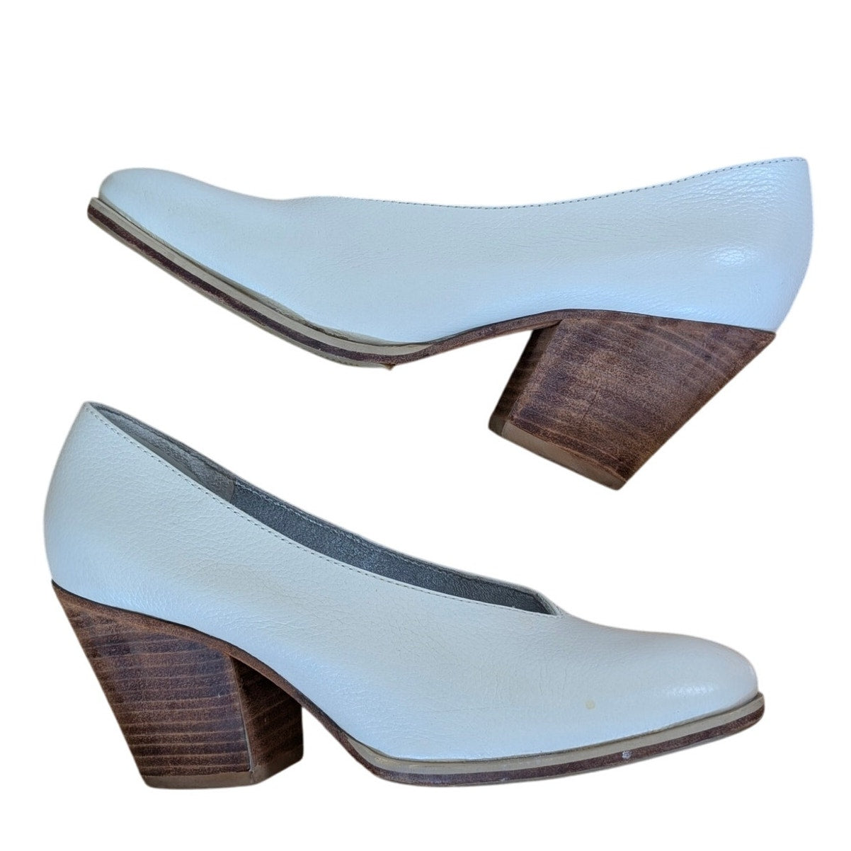 Rachel Comey Falk Cream White Stacked Pump 6