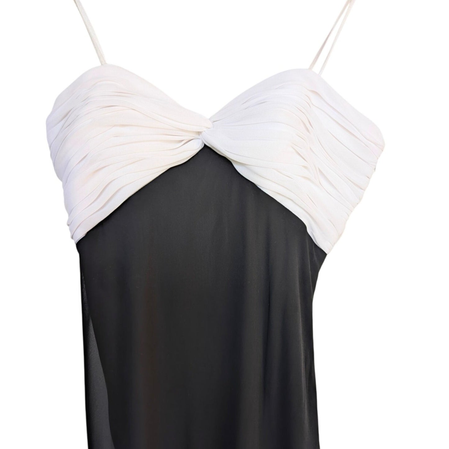 Cache (Vintage?) Strapless Column Gown Black and White Formal 8