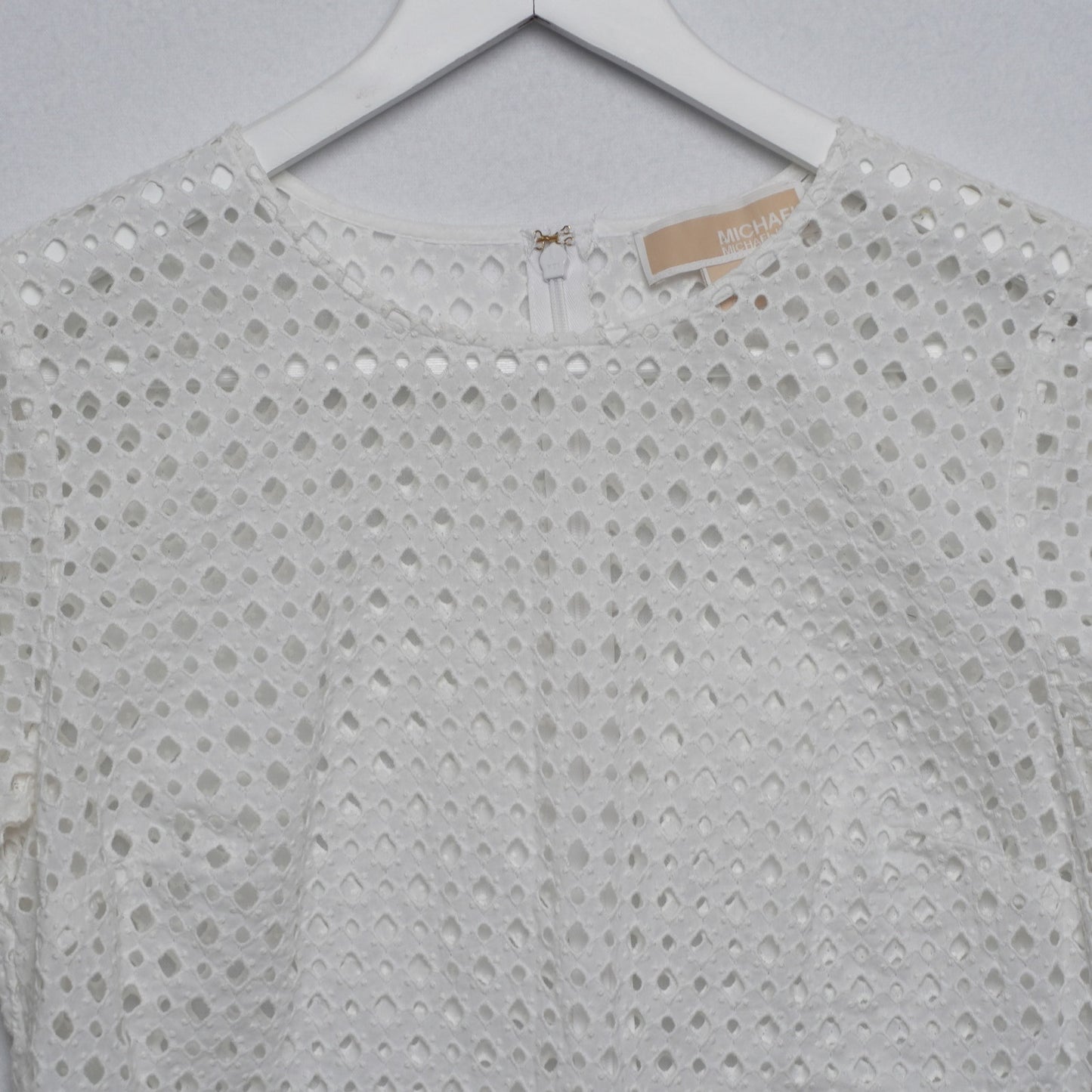 MICHAEL Michael Kors White Eyelet Top Size S