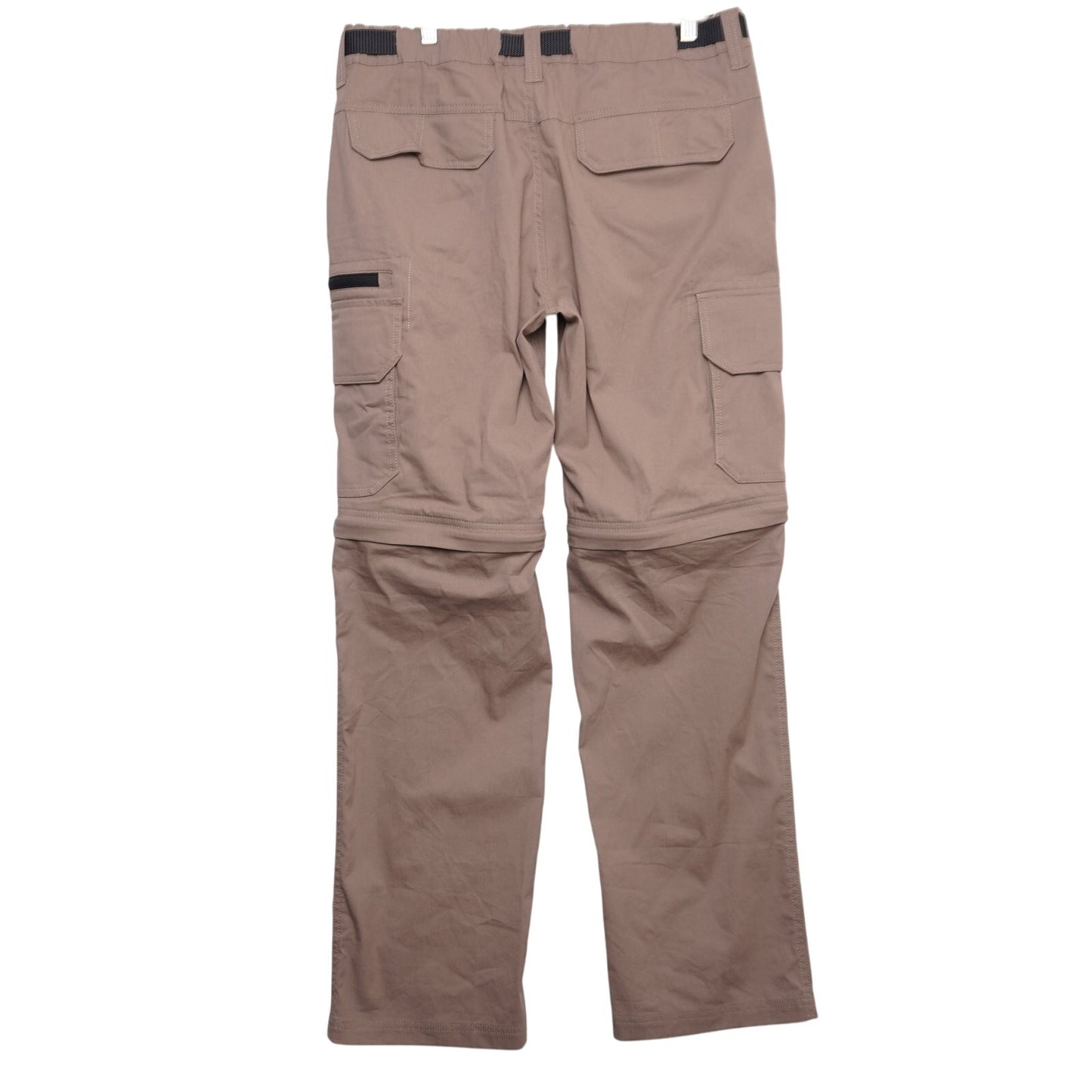 The BC Clothing Co Tan Convertible Cargo Hiking Pants Belted Size M/32