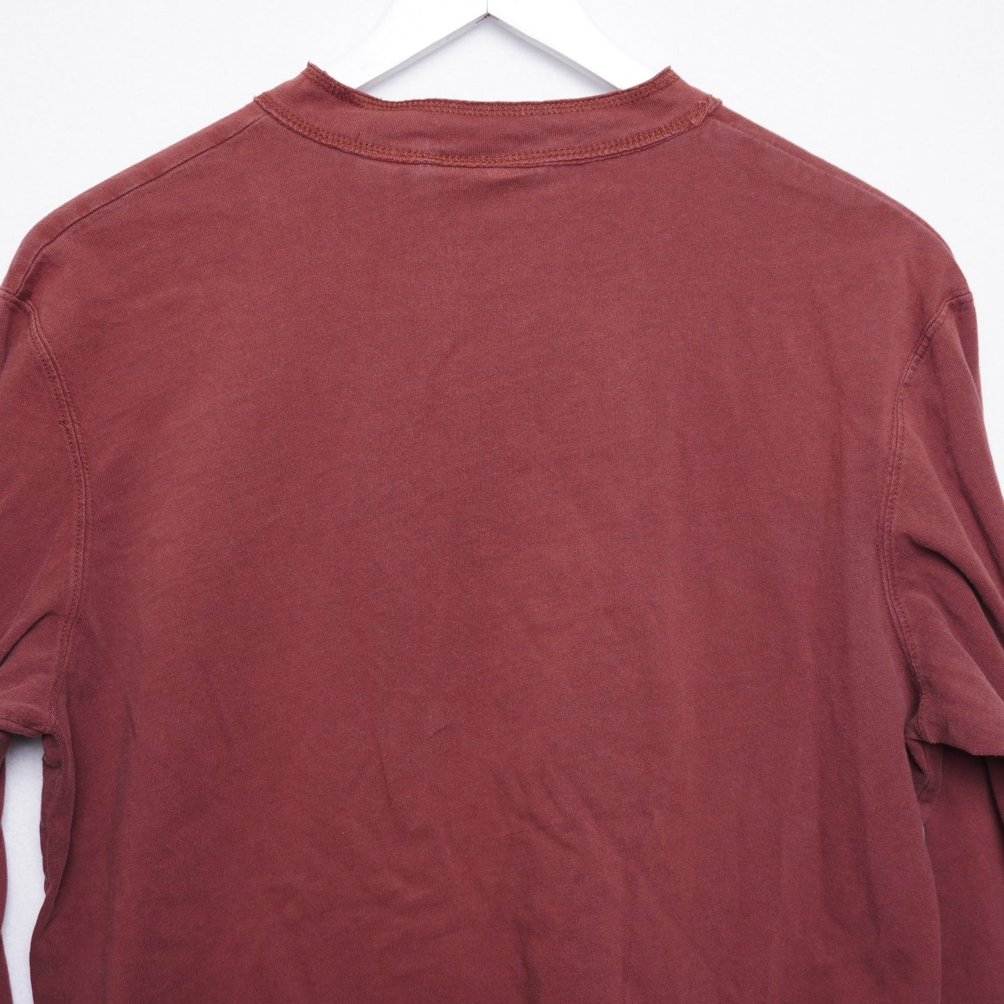 Alpine Design Maroon Long Sleeve 100% Cotton Henley Shirt Size M