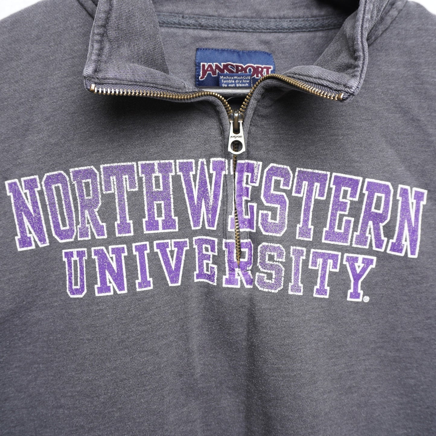 Jansport Northwestern University Quarter Zip Sweatshirt | XL Gray Collegiate Pullover