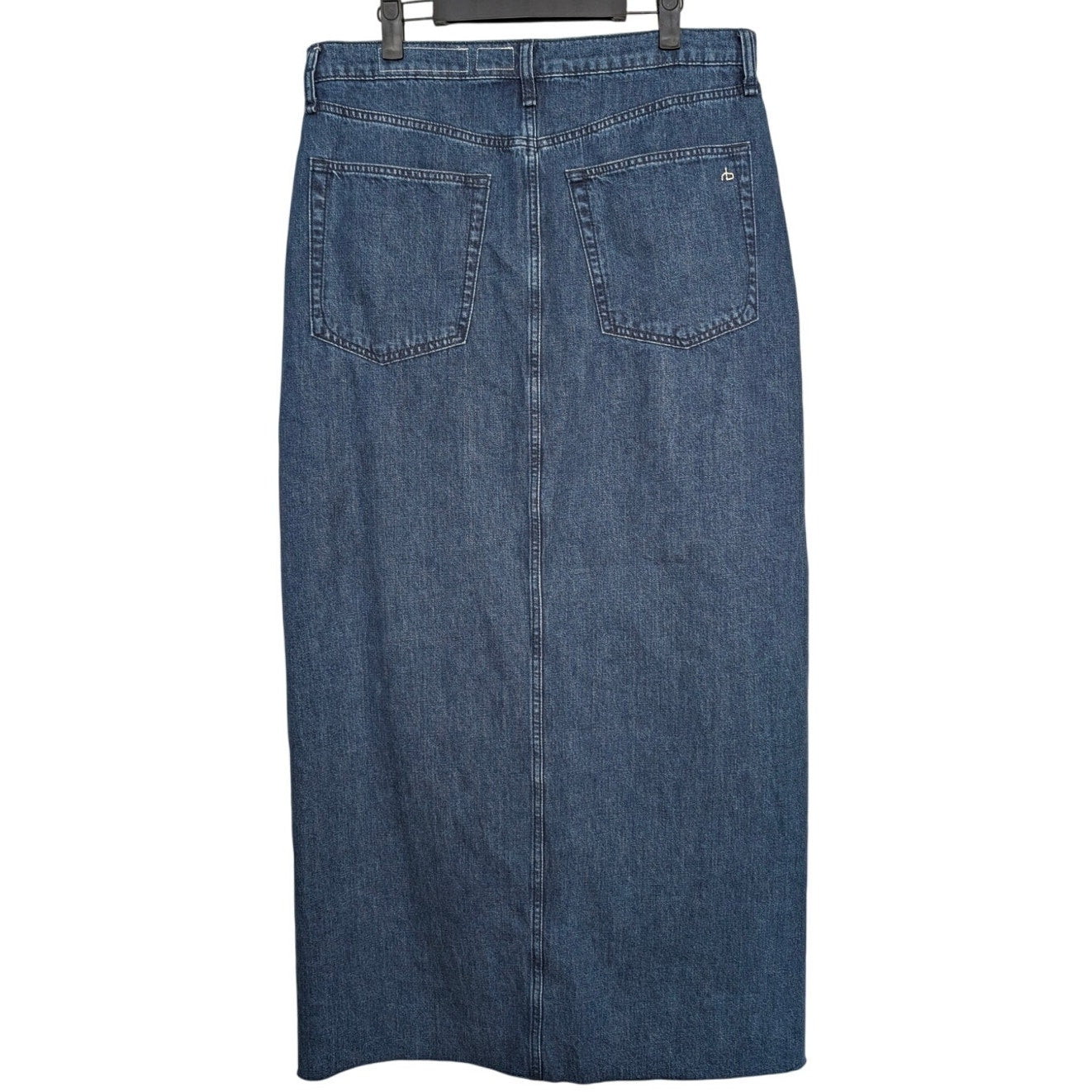 Rag and Bone Kaihara Japanese Denim Maxi Skirt Split Front 29