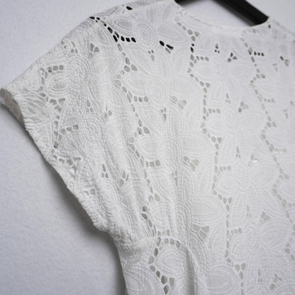 Merlette Ballou Floral 100% Cotton Eyelet Minidress XXS