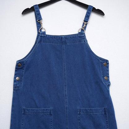 Sonoma Jean Company Denim Overall Dress Women's Medium Adjustable Straps Pockets
