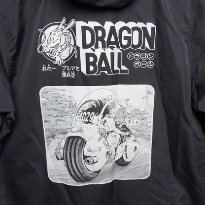 Dragon Ball Windbreaker Jacket | Anime Manga Graphic Anorak Hoodie Black Sz M
