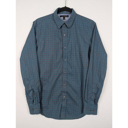 Banana Republic Green Patterned Tailored Slim Fit Shirt Size Small