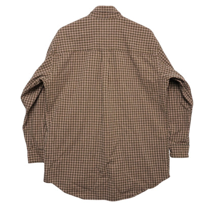 Newton Trading Co Shirt Mens M Green Brown Plaid Button Down Long Sleeve Casual