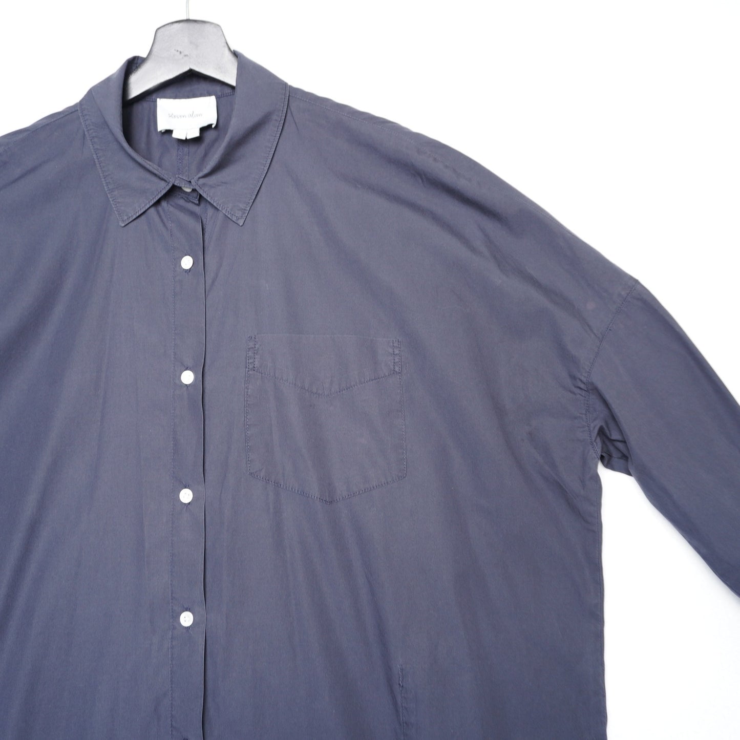 Steven Alan Minimalist Tunic Blouse Oversized Longline Shirt Small