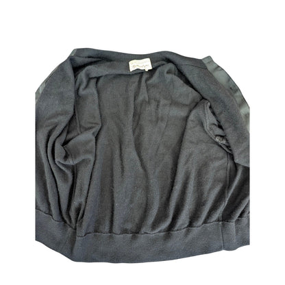 Vintage Ballantyne Black Cashmere Cardigan Sweater 1960s