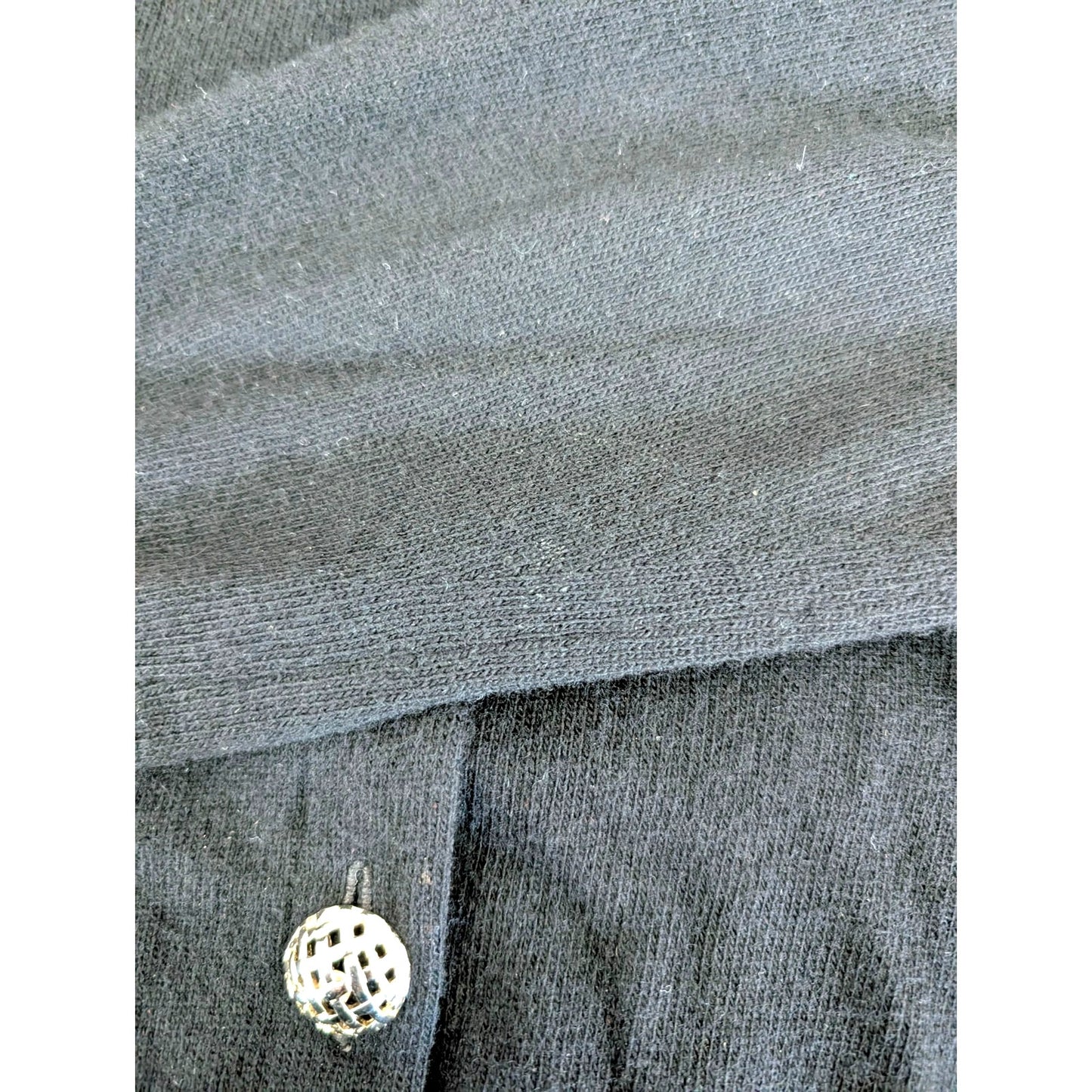 Vintage Ballantyne Black Cashmere Cardigan Sweater 1960s