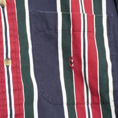 Vintage Nautica Striped Shirt Vertical Stripe 90s Button Down M