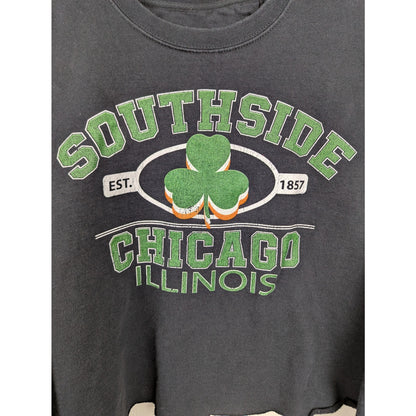 Southside Irish Chicago Illinois Black Cut-off Sweatshirt