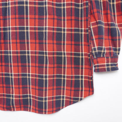 Abercrombie & Fitch Red/Navy Plaid Authentic Chamois Shirt Men’s M Heavy Flannel