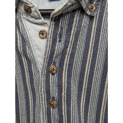 Dockers Striped  Vintage Style Henley Cotton Pullover Shirt XL