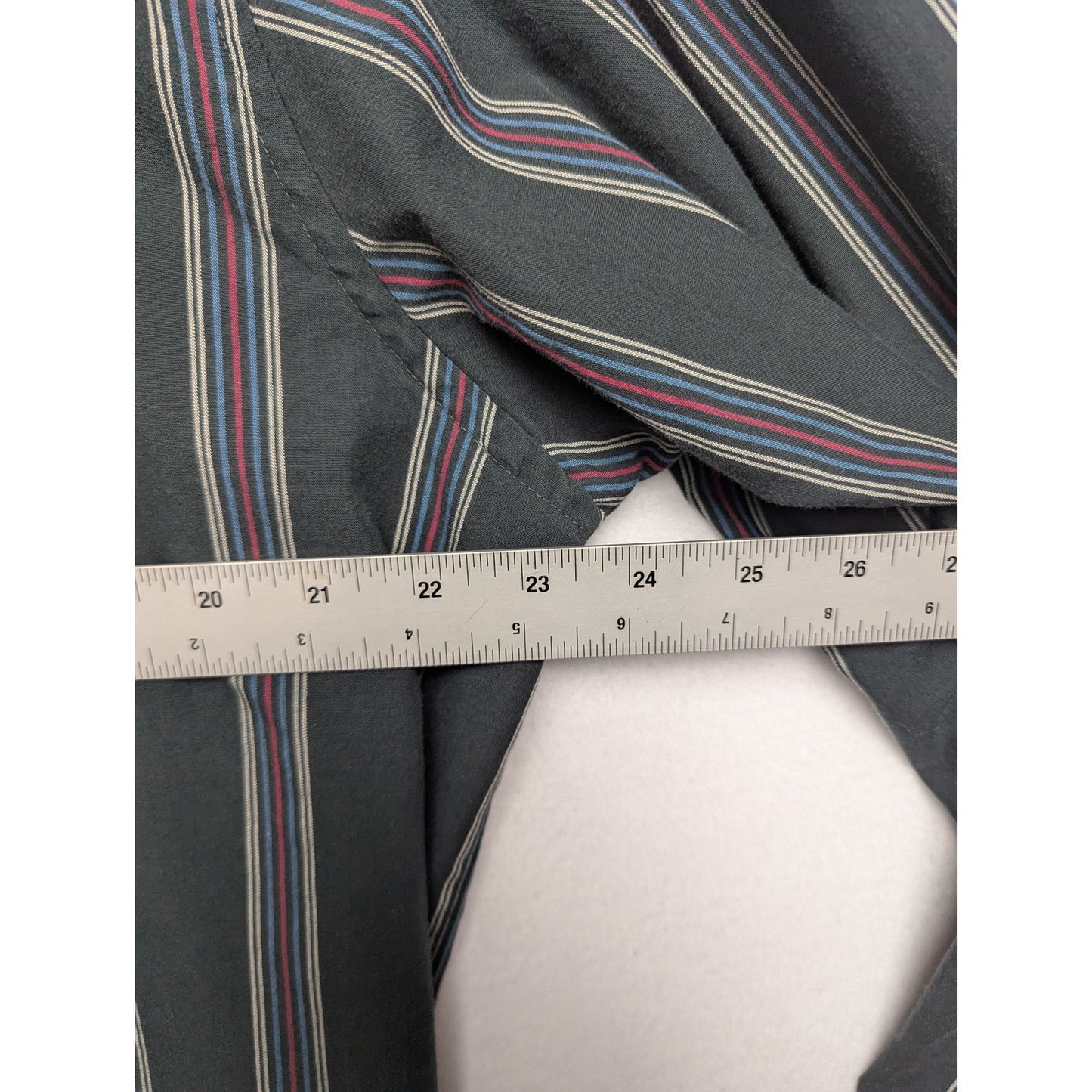 Vintage Oakton Limited Green Striped Long Sleeve Shirt XL Tall