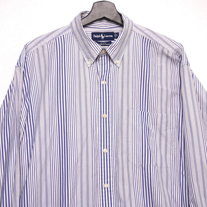 Ralph Lauren Polo Blake Men’s Shirt Stripe 100% Cotton Button Down Classic Fit