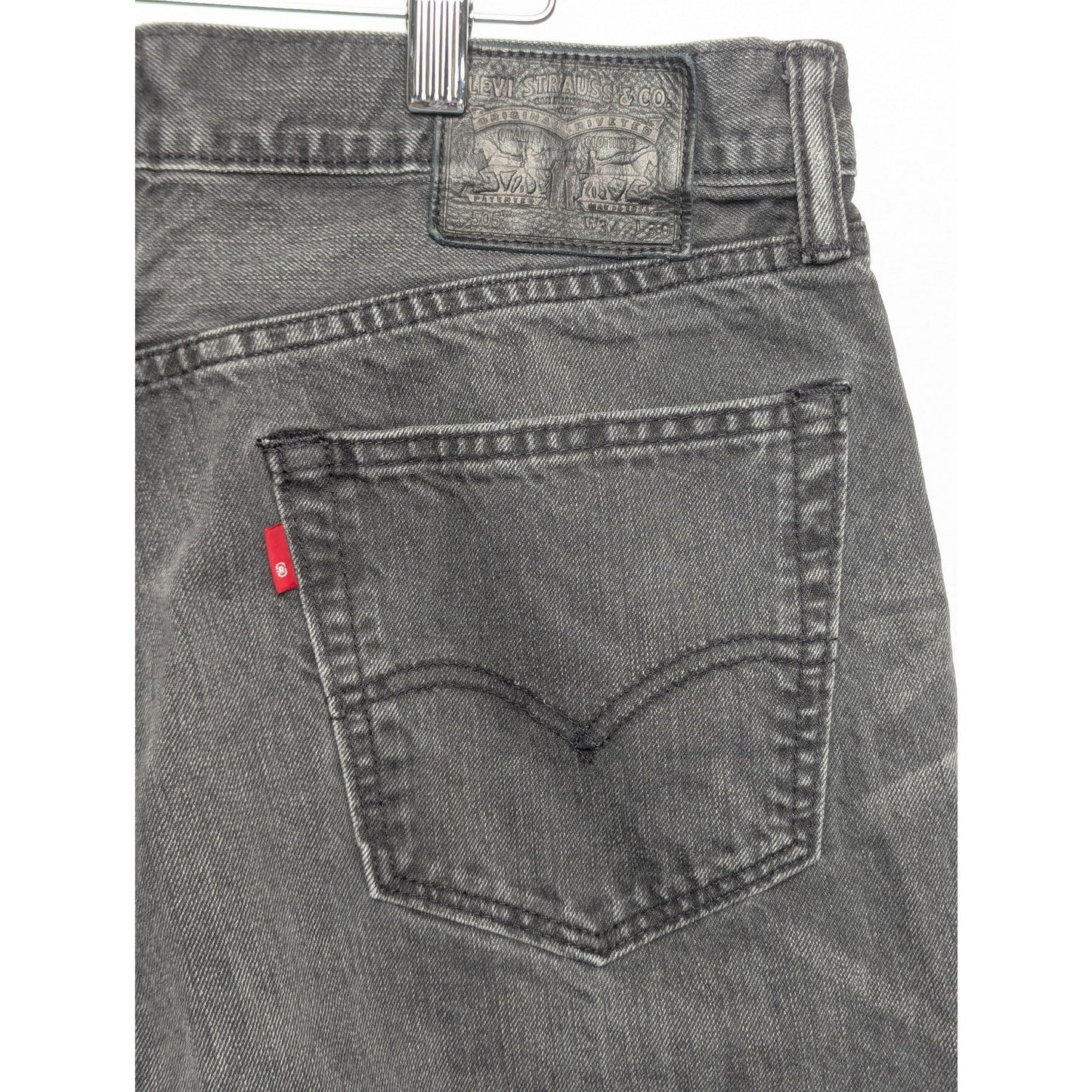 Levi's 505 Black Cutoff Shorts 100% Cotton 34