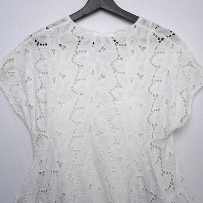 Merlette Ballou Floral 100% Cotton Eyelet Minidress XXS