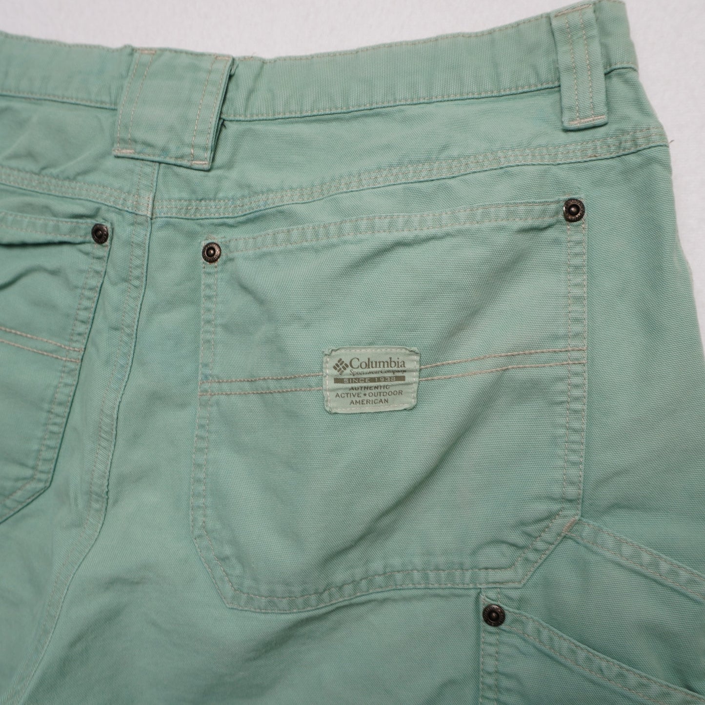 Columbia Sportswear Men’s Cargo Shorts Green Outdoor Utility Hiking Fishing