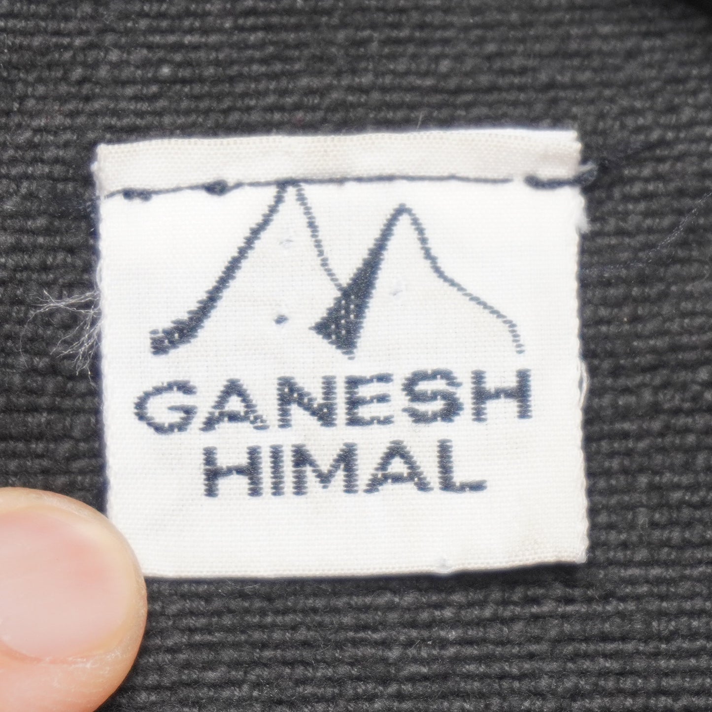 Ganesh Himal Handmade Nepal Cotton Vest XL Black-Red Fish “Om” Print Boho