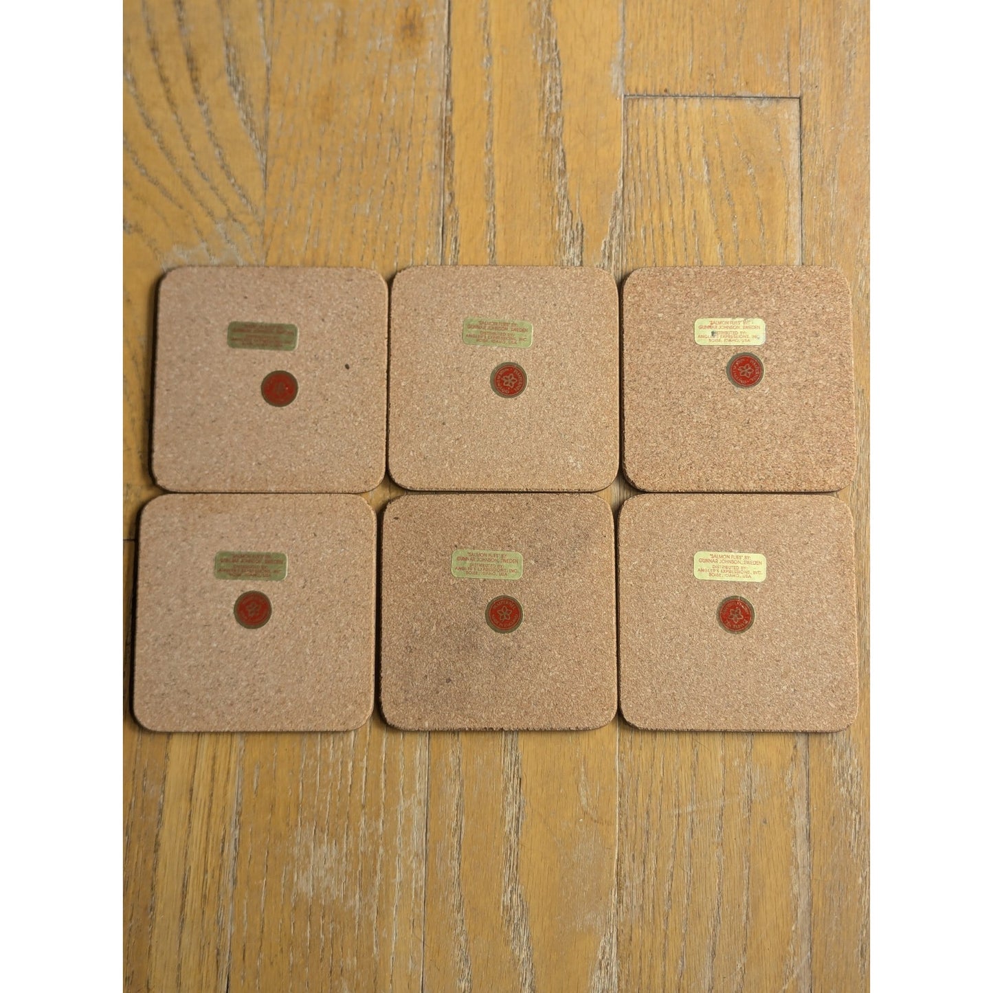 Vintage Pimpernel Coasters Salmon Flies by Gunnar Johnson - Set of 6