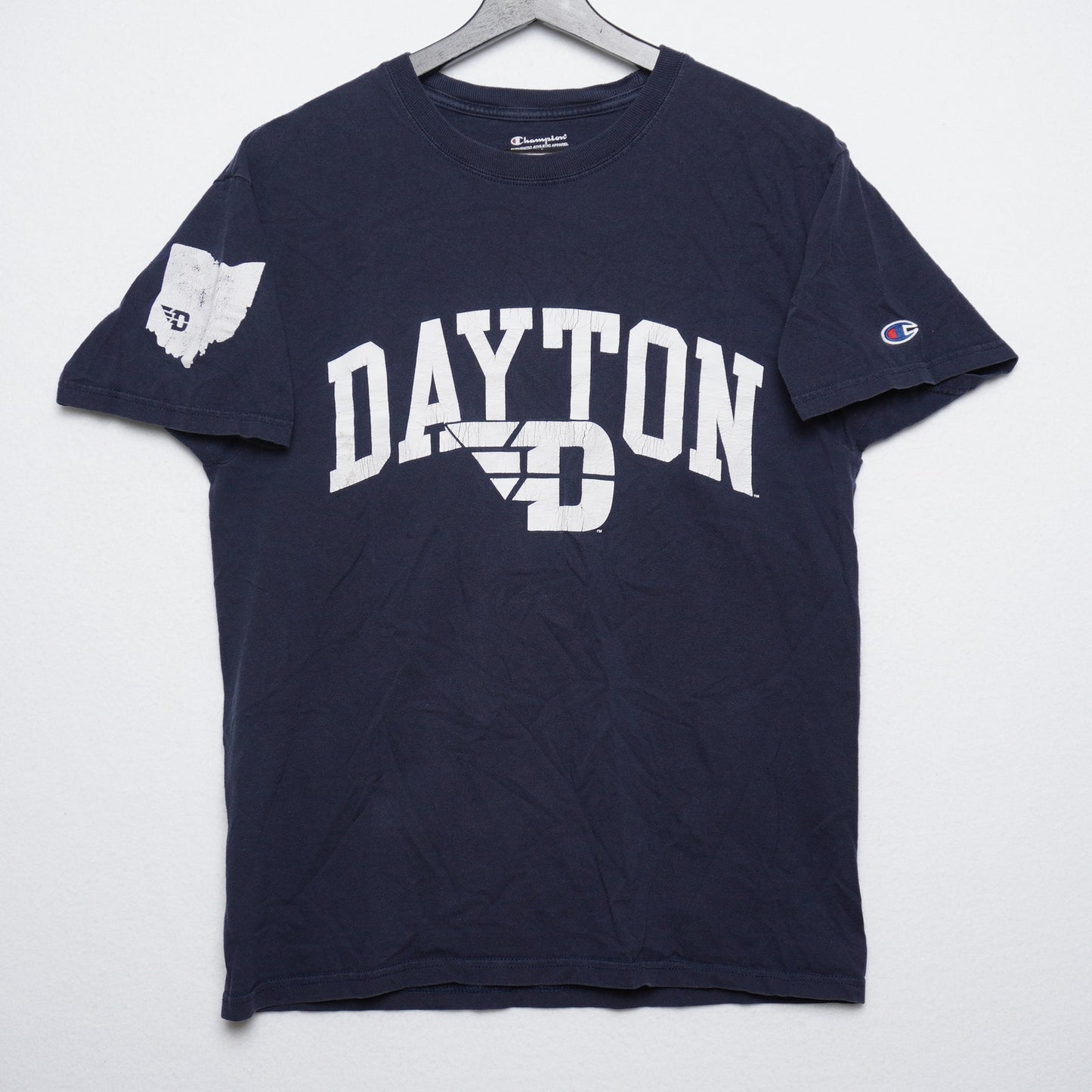 Champion University of Dayton Ohio Navy Blue T-shirt Size M