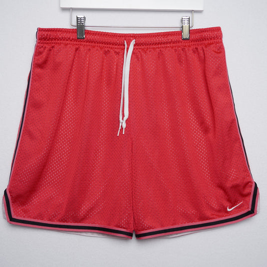 Nike Red Mesh Shorts with Dark Trim Drawstring Size M Y2K Retro