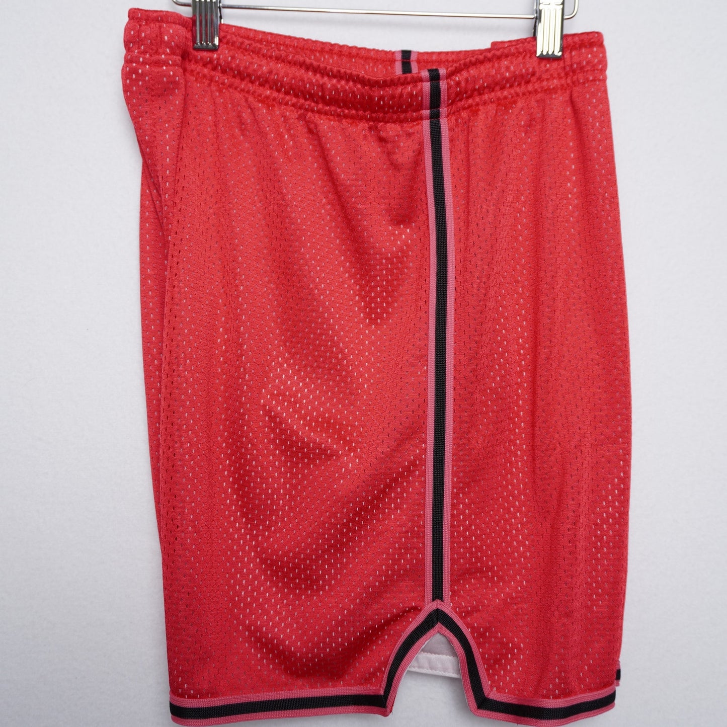 Nike Red Mesh Shorts with Dark Trim Drawstring Size M Y2K Retro