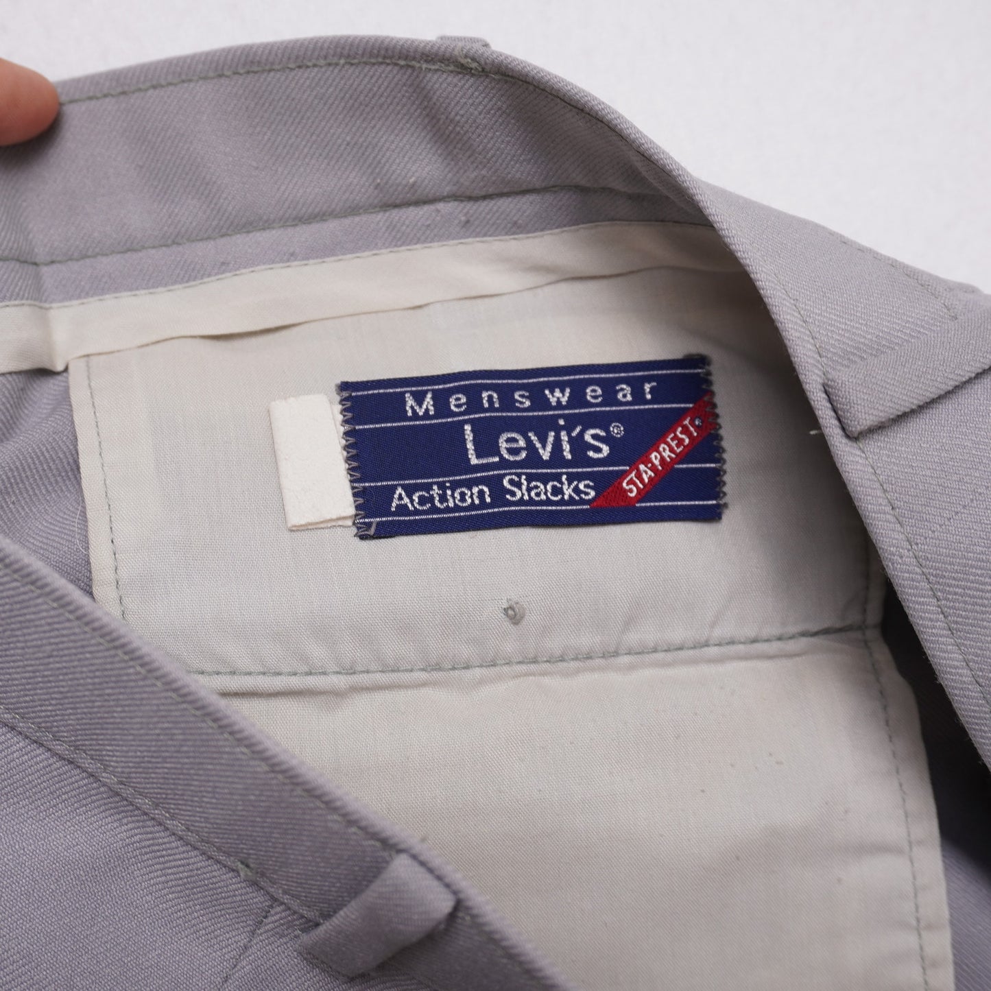 Vintage Levi's Action Slacks Sta-Prest Menswear Gray Dress Pants 70s Trousers