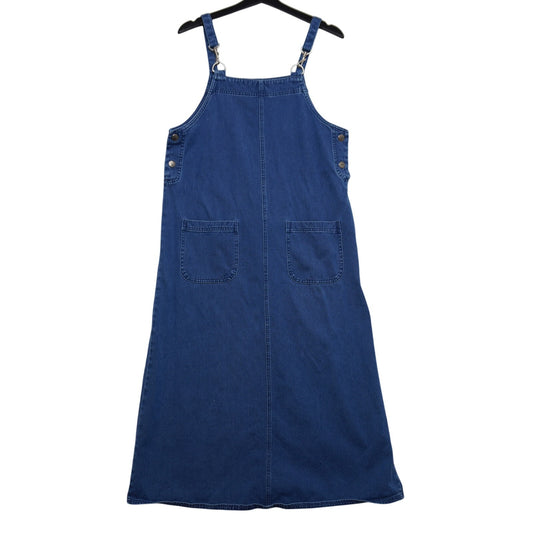 Sonoma Jean Company Denim Overall Dress Women's Medium Adjustable Straps Pockets