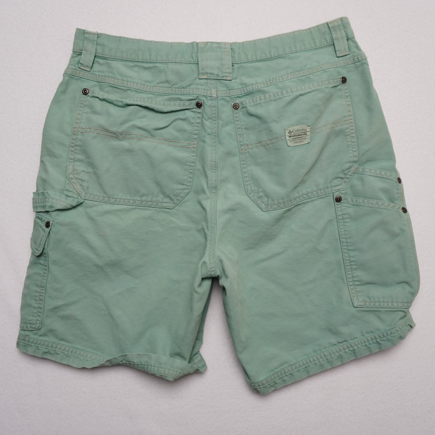 Columbia Sportswear Men’s Cargo Shorts Green Outdoor Utility Hiking Fishing