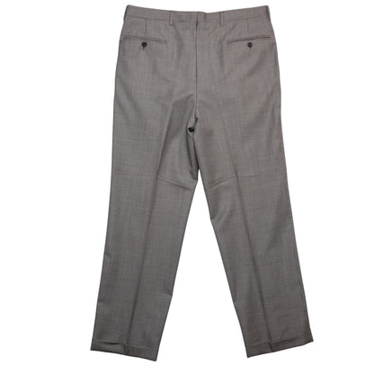 Santorelli Made in Italy Wool Dress Pants Micro Houndstooth Pleated Luxury Serge