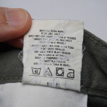 Vintage Bay to Bay Green Cotton Shorts Elastic Waist Pleated Waist 38