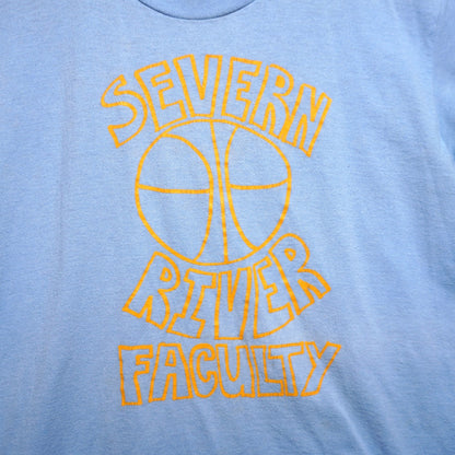 Vintage Jerzees by Russell Severn River Faculty Basketball Team T-shirt Baby Blue Size M