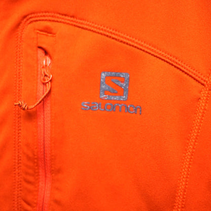 Salomon Discovery Full-Zip Mid Layer Jacket Orange Men's Size Large