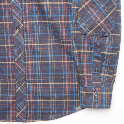 L.L. Bean Plaid Flannel Shirt Western Style Snap Front Multicolor Men's Medium M