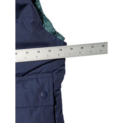 Vintage Eddie Bauer Lined Goose Down Puffer Vest Navy Blue Size Large