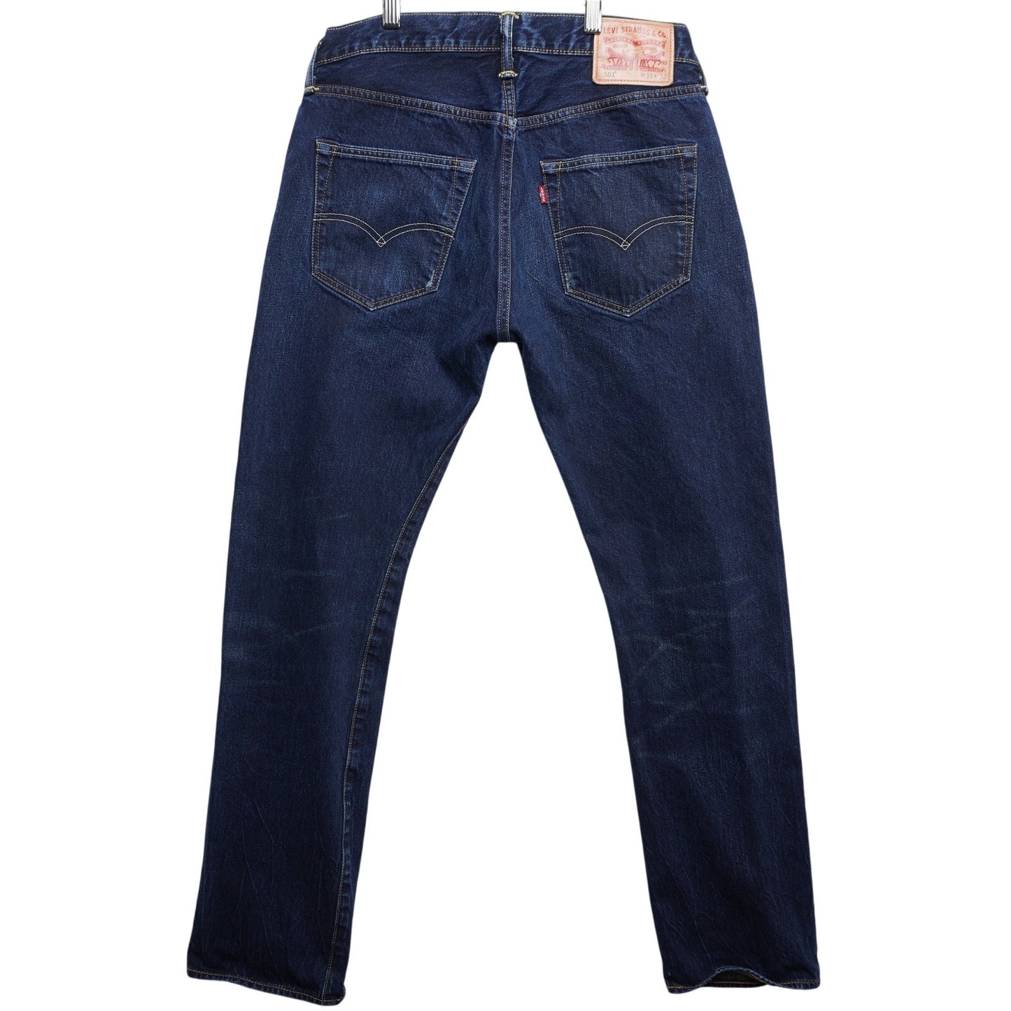 Levi's 501 Button Fly Jeans Men's 32x32 Dark Wash Distressed