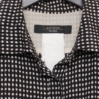 Weekend Max Mara Shirt Dress Women’s Checkered Short Sleeve Midi Pocketsl.,/;