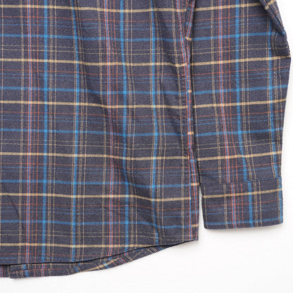 L.L. Bean Plaid Flannel Shirt Western Style Snap Front Multicolor Men's Medium M