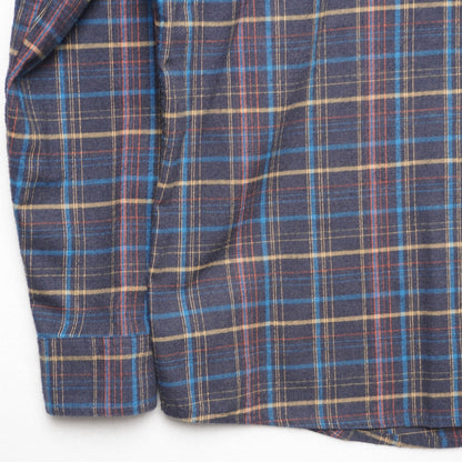 L.L. Bean Plaid Flannel Shirt Western Style Snap Front Multicolor Men's Medium M
