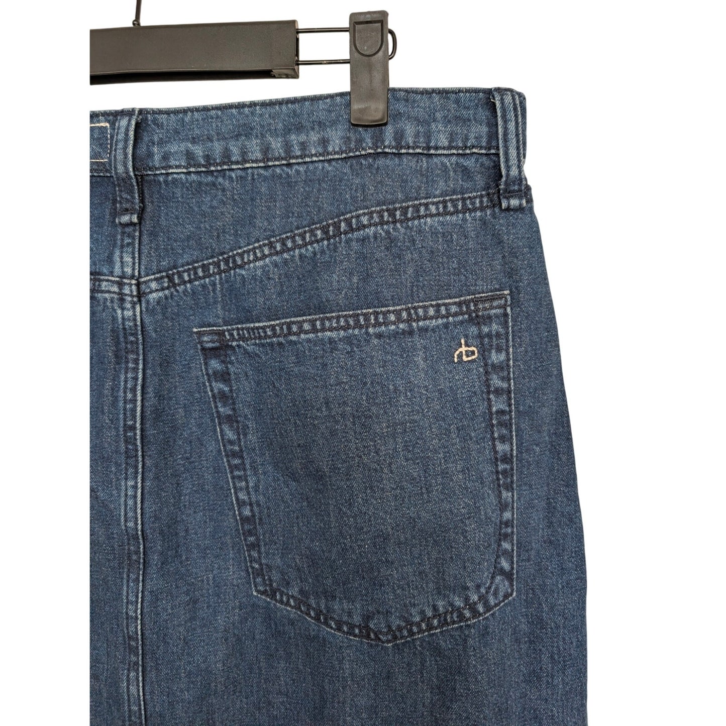 Rag and Bone Kaihara Japanese Denim Maxi Skirt Split Front 29