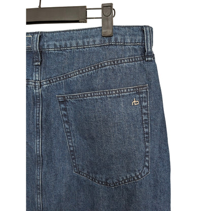 Rag and Bone Kaihara Japanese Denim Maxi Skirt Split Front 29