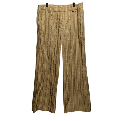 Trina Turk Gold Striped Pants Size 4