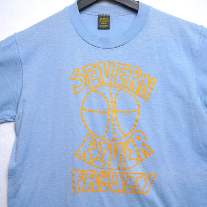 Vintage Jerzees by Russell Severn River Faculty Basketball Team T-shirt Baby Blue Size M