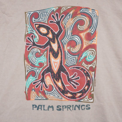 Vintage Crazy Shirts Long Sleeve Tee Palm Springs Lizard Tribal Art XL