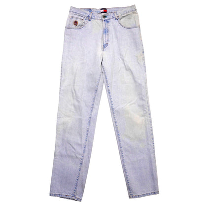 Vintage Tommy Hilfiger Jeans Men's 34x34 Light Wash Denim Crest Logo Classic Fit